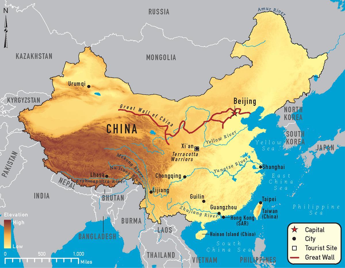 एक नक्शा चीन के