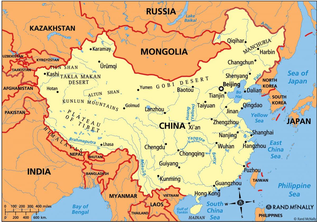 चीन का राजनीतिक नक्शा