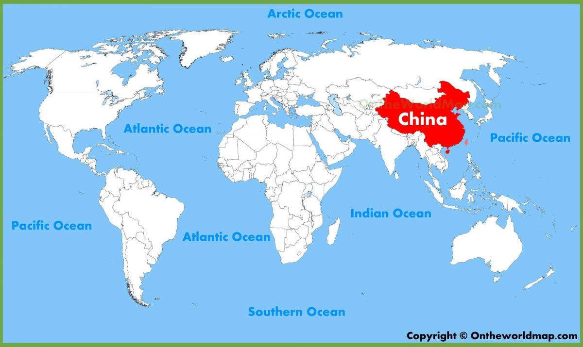 दुनिया के नक्शे में चीन की