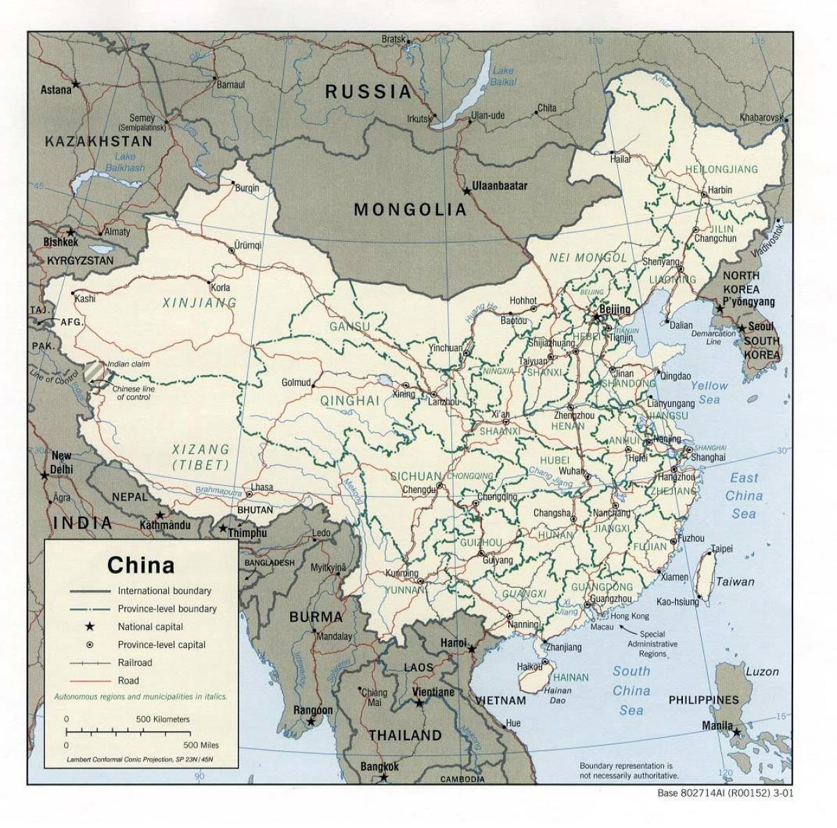चीन मुद्रण योग्य नक्शा