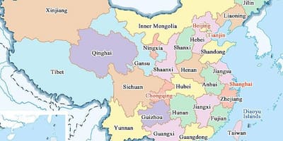 के मानचित्र चीन