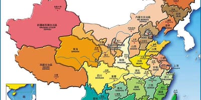 नक्शा चीन के प्रांतों