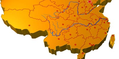 चीन में 3 डी मानचित्र